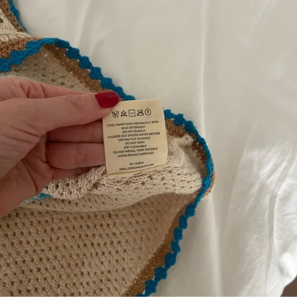 Spell Coastal Granny Short Sleeve Top in Cornflower - Picture 14 of 14